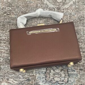 Brandon Blackwood Chocolate Box Bag with Gold Details